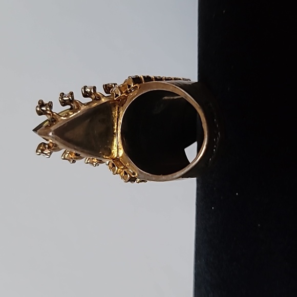Vintage BETSEY JOHNSON Hollywood Glam Collection Leopard Cheetah Tiger Ring. 7.5 - Picture 6 of 8